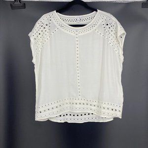 Calvin Klein - White Embroidered Eyelet Tunic